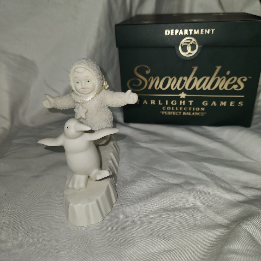 Snowbabies "Perfect Balance" Bisque Figurine 2000